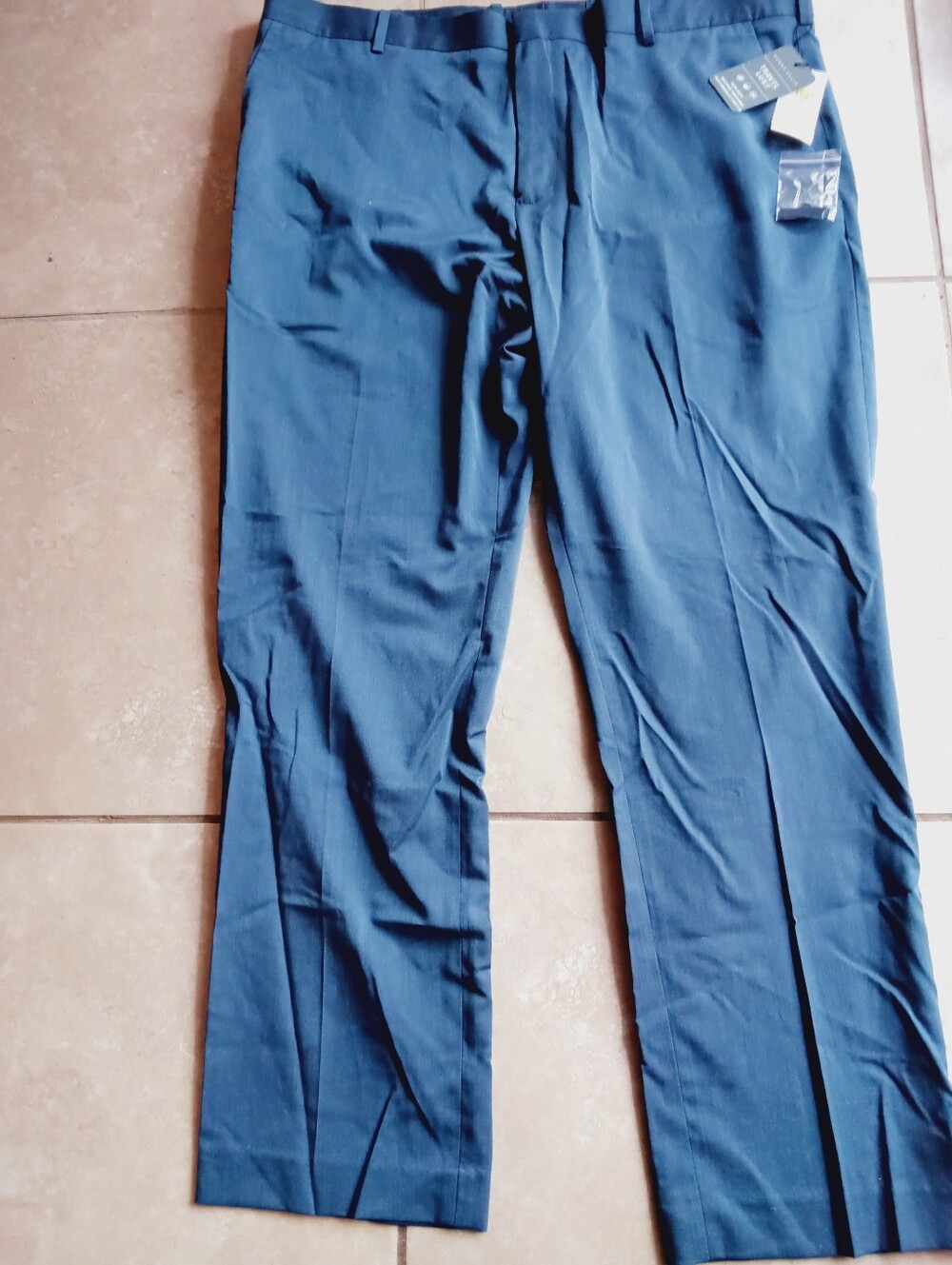 Perry Ellis Men's Pants Size 40x32 Bay Blue Core Stretch Dress